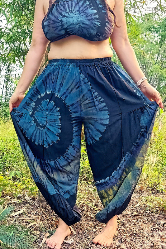 Blue Swirl Harem Pants