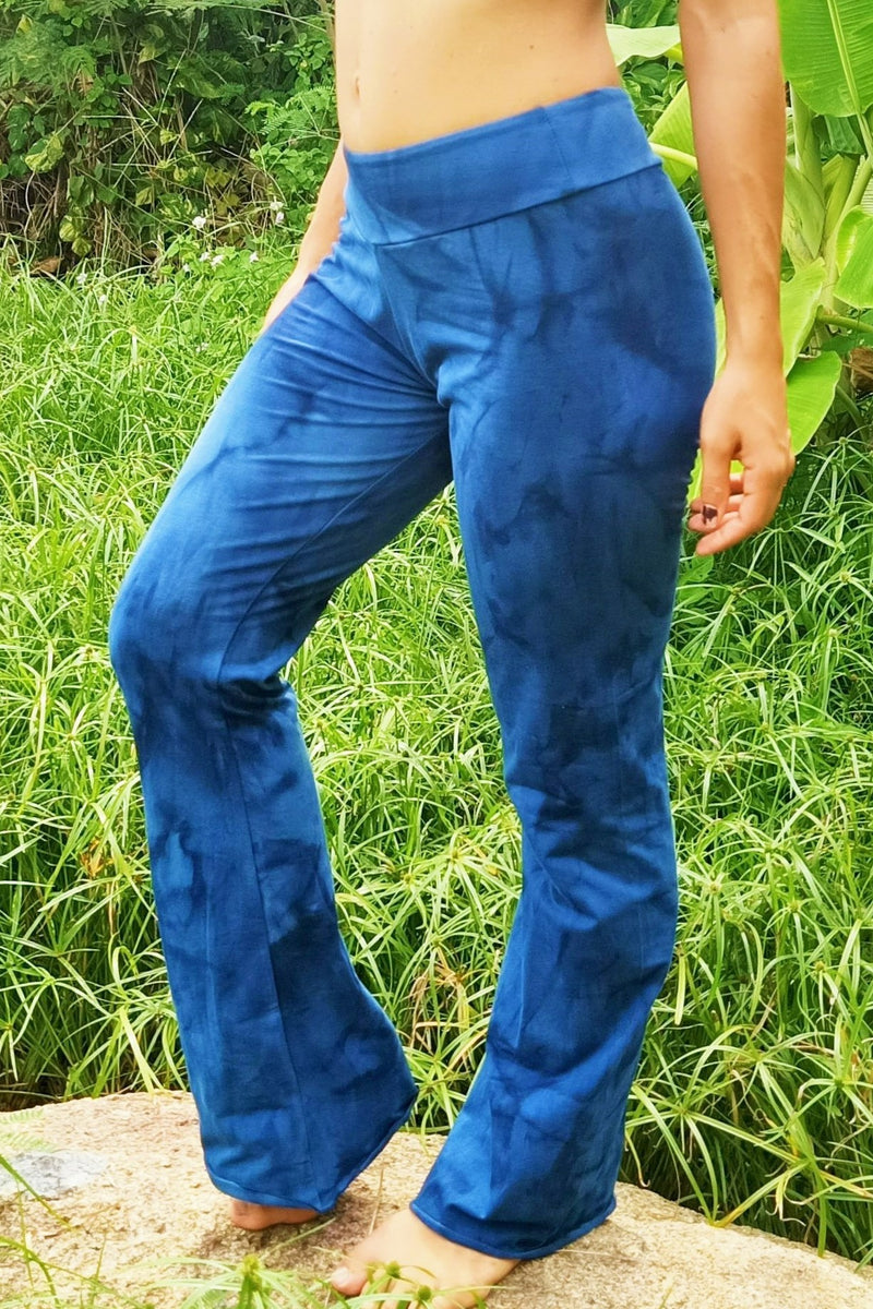 Flared Yoga Pants in Blue Dream by Lotus Tribe Clothing