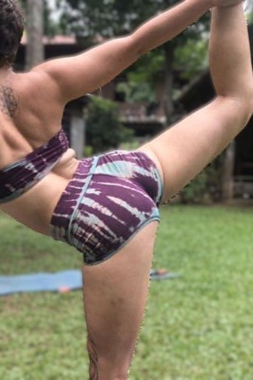 Amethyst Tie Dye Yoga Shorts