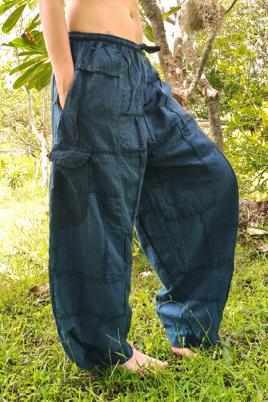 Blue Cargo Joggers