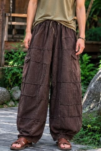 Brown Cargo Joggers