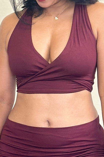 Burgundy DewDrop Top