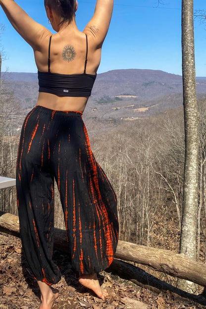 Fire Tie Dye Harem Pants