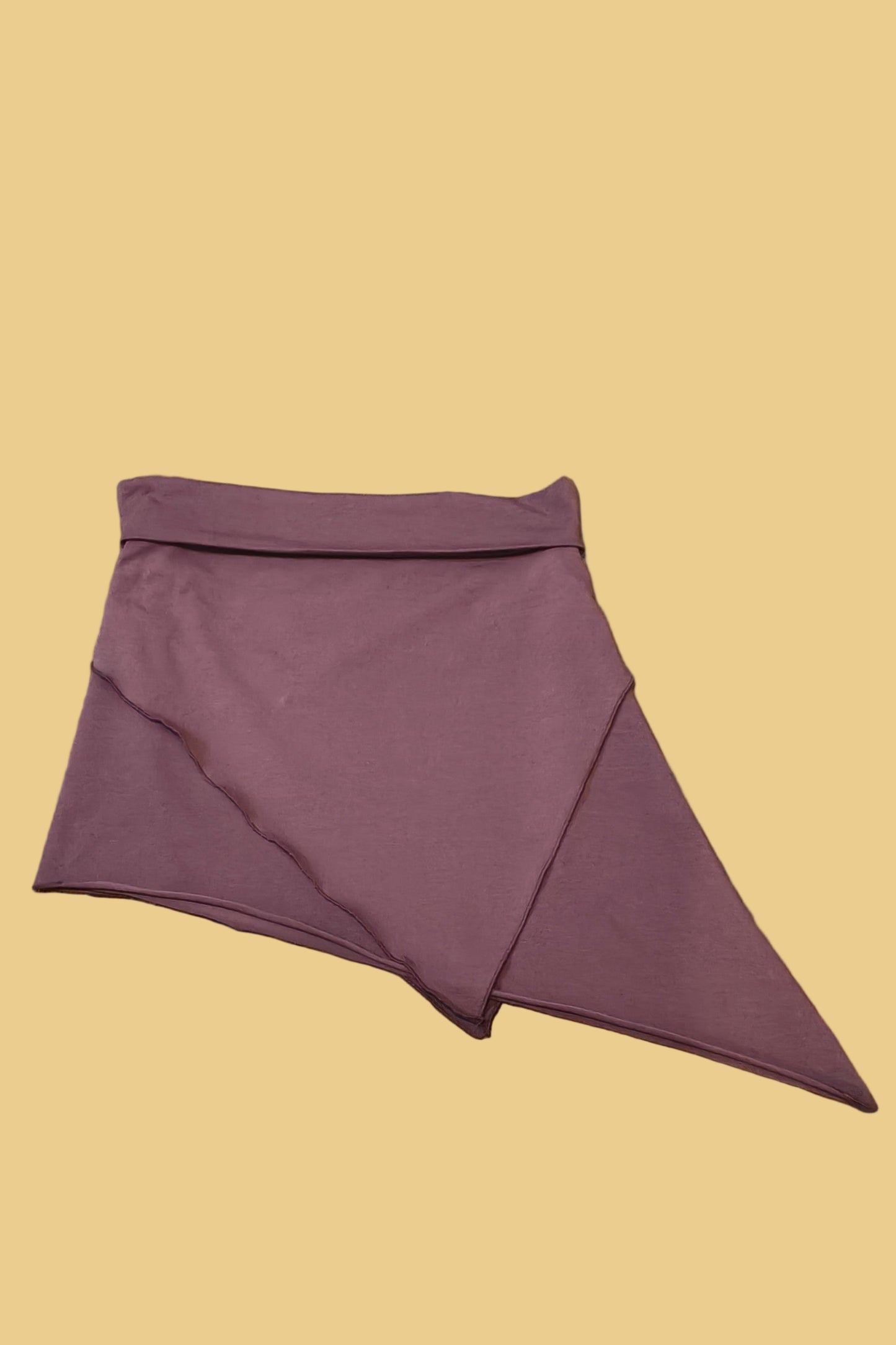 Garnet Skirt with fold top that can be worn high waisted, adjust for your body and length. 