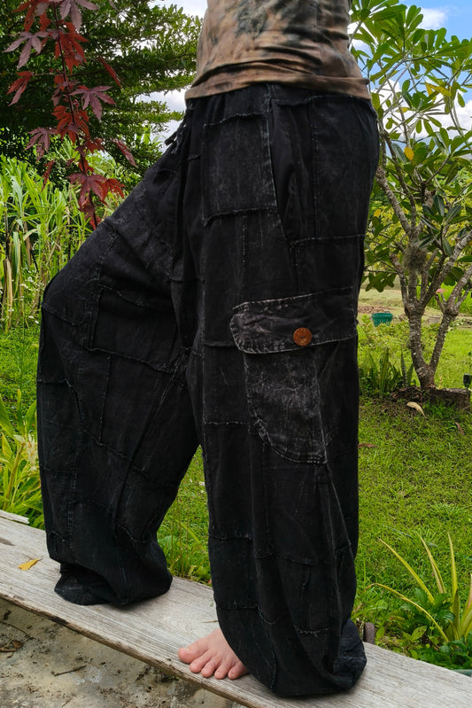Black Cargo Joggers