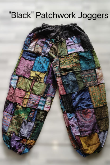 Cotton Patchwork Joggers