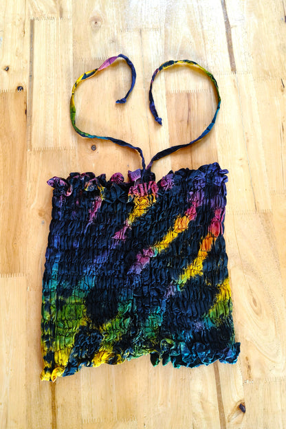 Rainbow Zebra Cinch Tube Top