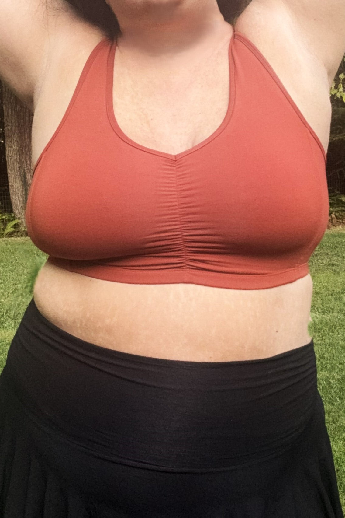 Rust Sunburst Sports Bra