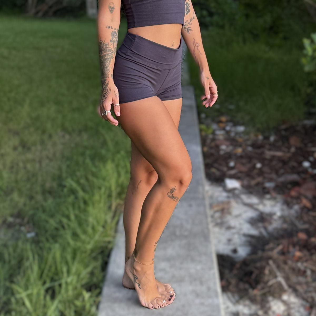 Slate Yoga Shorts