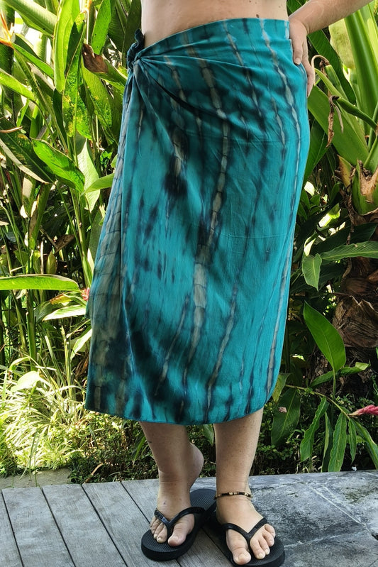 Teal Tie Dye Sarong