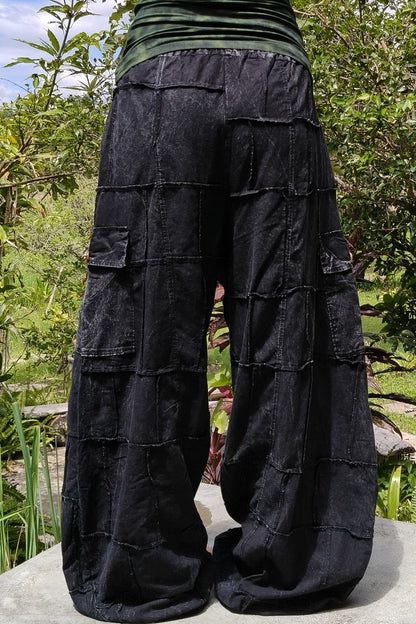 Black Cargo Joggers