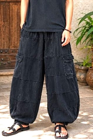 Black Cargo Joggers