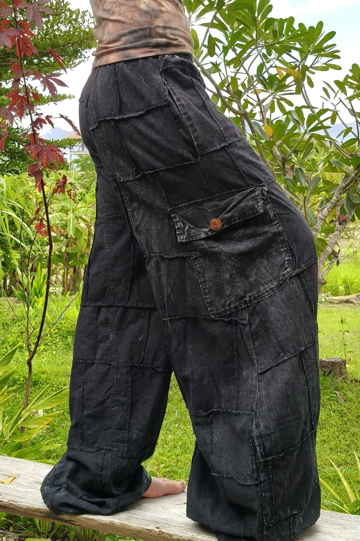 Black Cargo Joggers