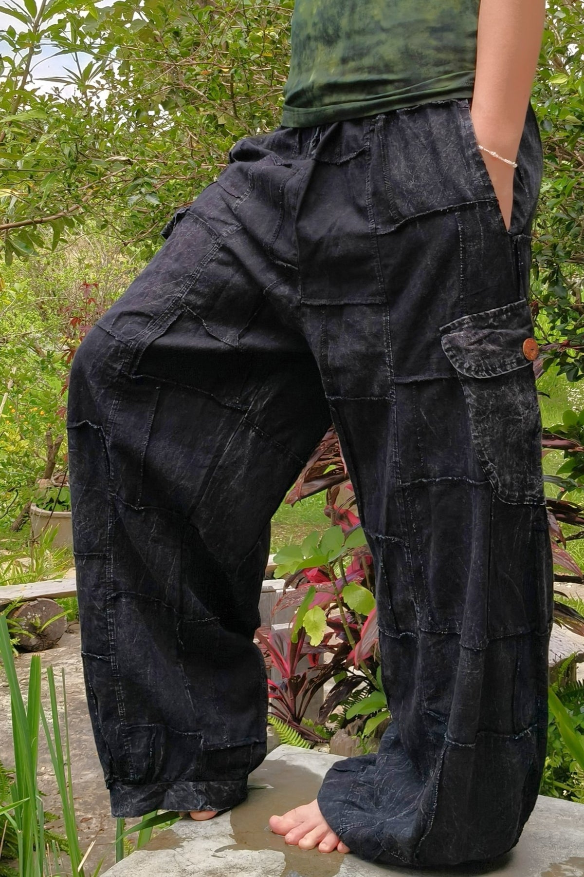 Black Cargo Joggers