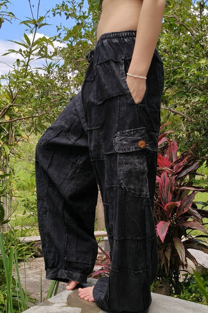 Black Cargo Joggers