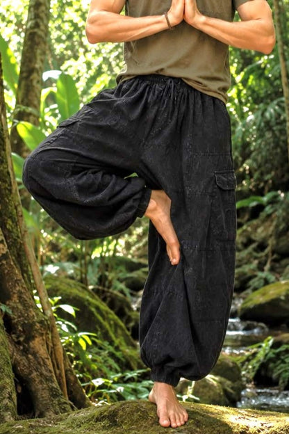 Black Cargo Joggers