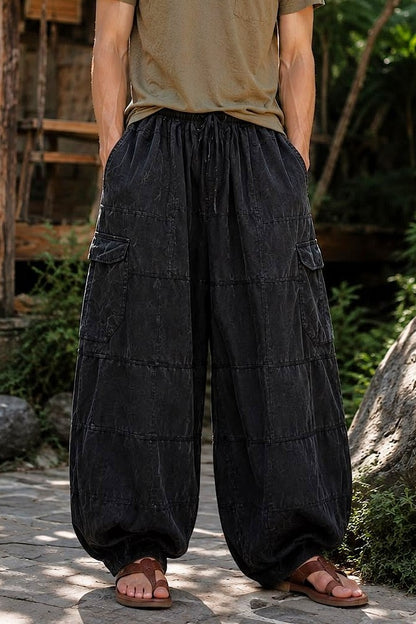 Black Cargo Joggers