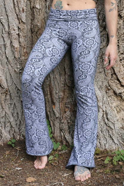 Black/White Paisley Flares