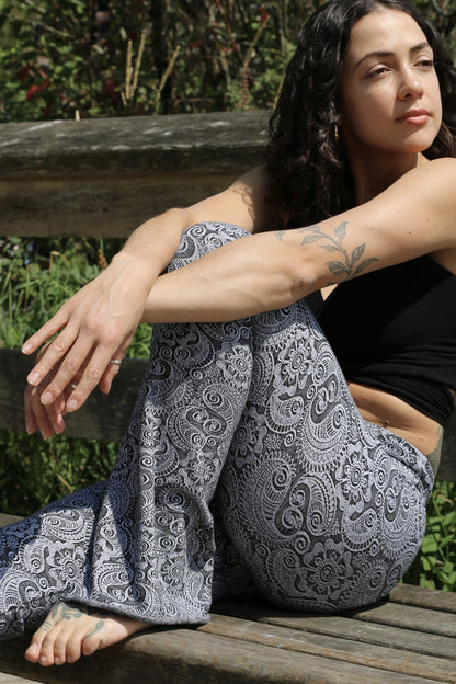 Black/White Paisley Flares