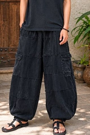 Black Cargo Joggers