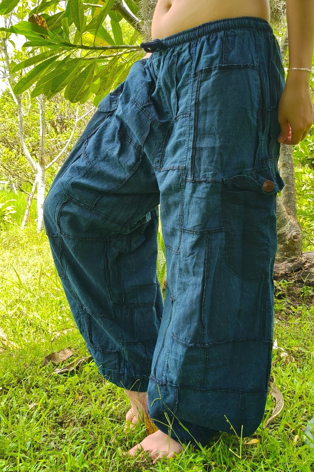 Blue Cargo Joggers