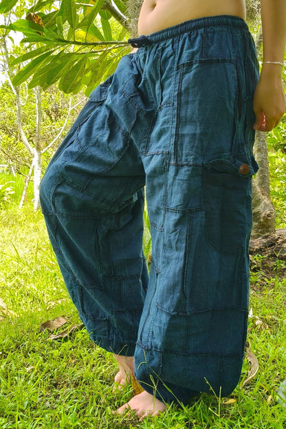 Blue Cargo Joggers