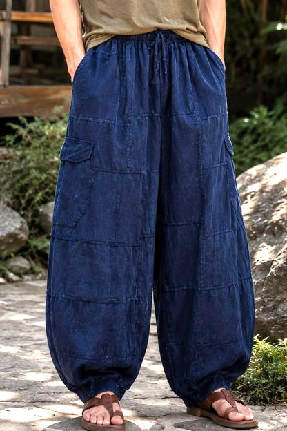 Blue Cargo Joggers
