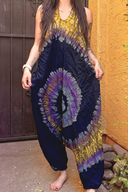 Blue Yellow Swirl Jumpsuit