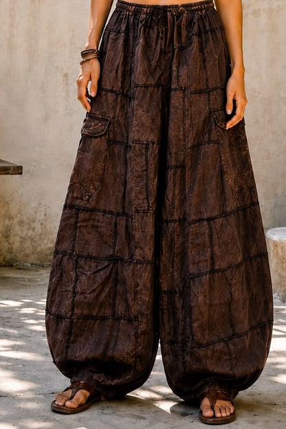Brown Cargo Joggers