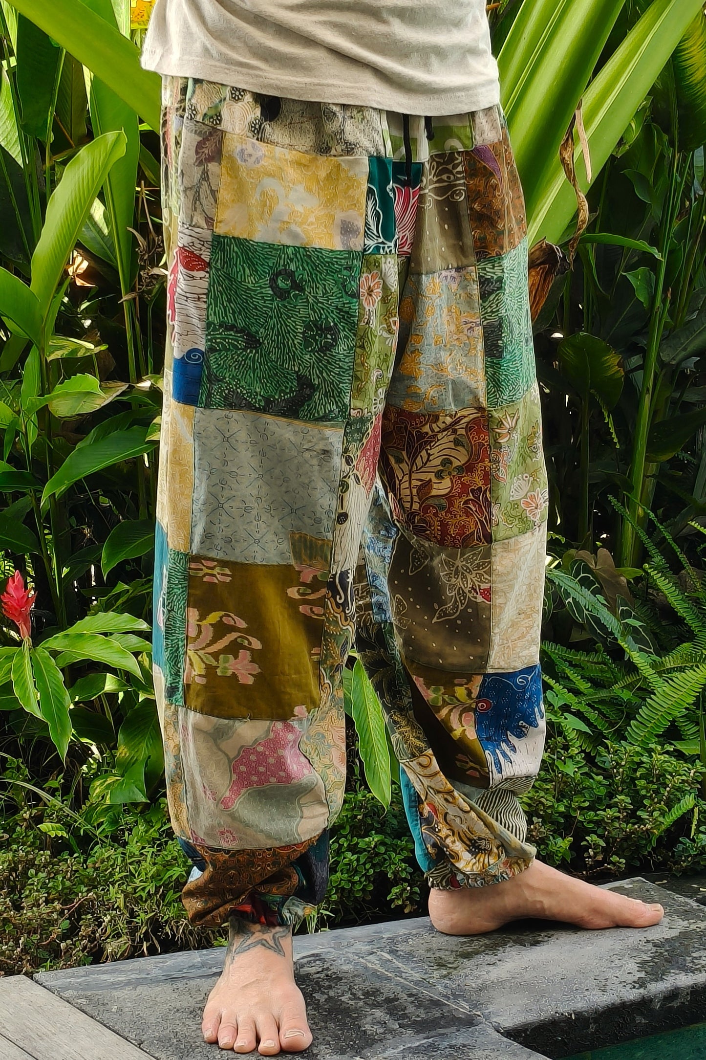 Cotton Bali Patchwork Joggers