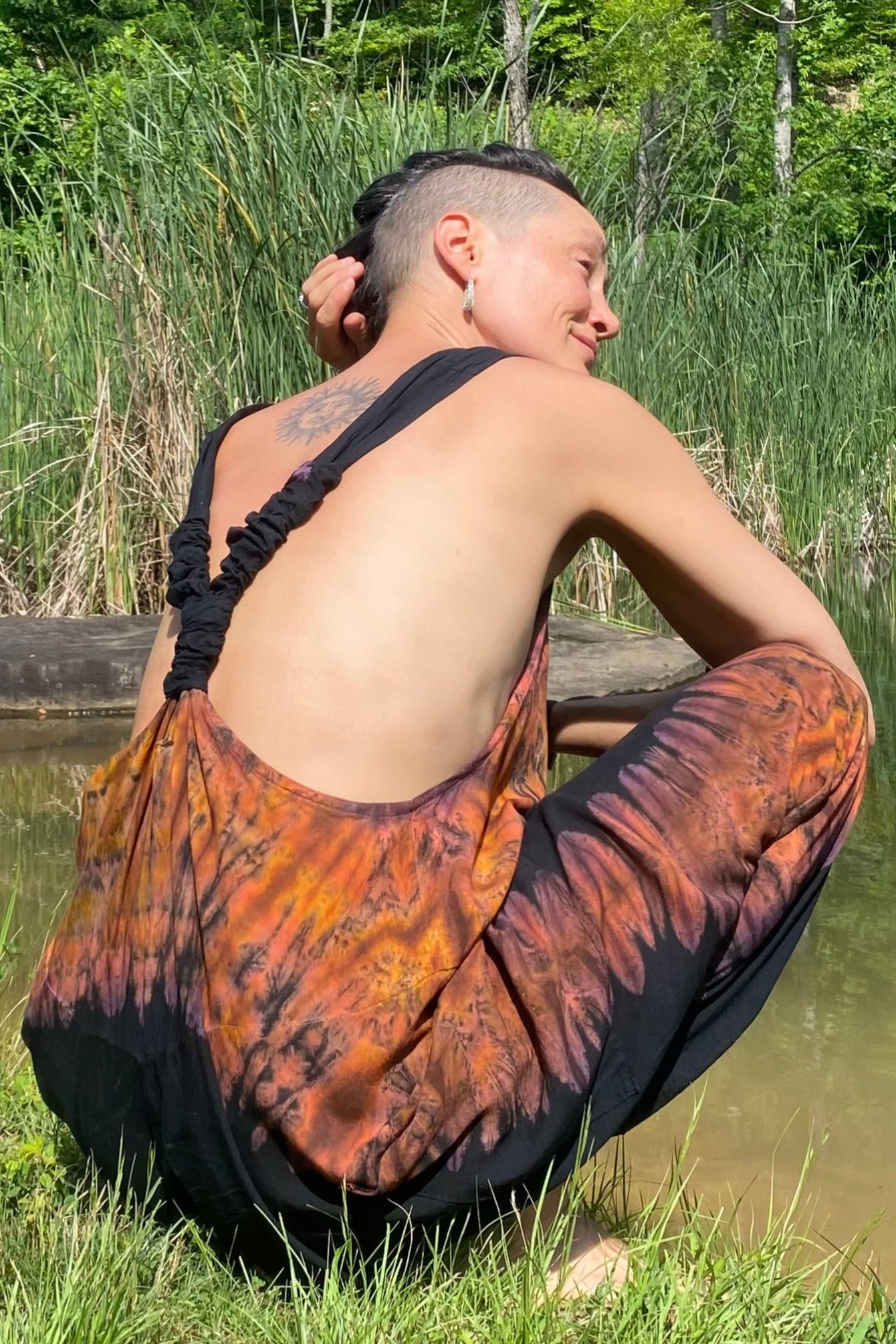 Purple Orange Swirl Jumpsuit