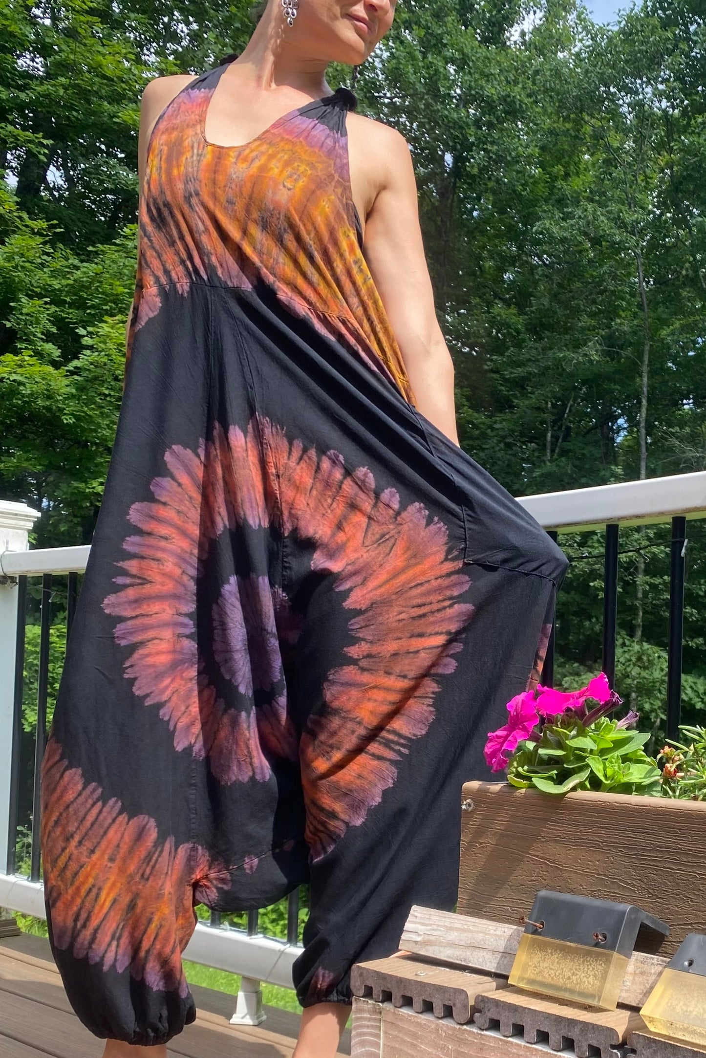 Purple Orange Swirl Jumpsuit