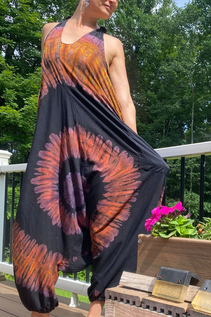 Purple Orange Swirl Jumpsuit