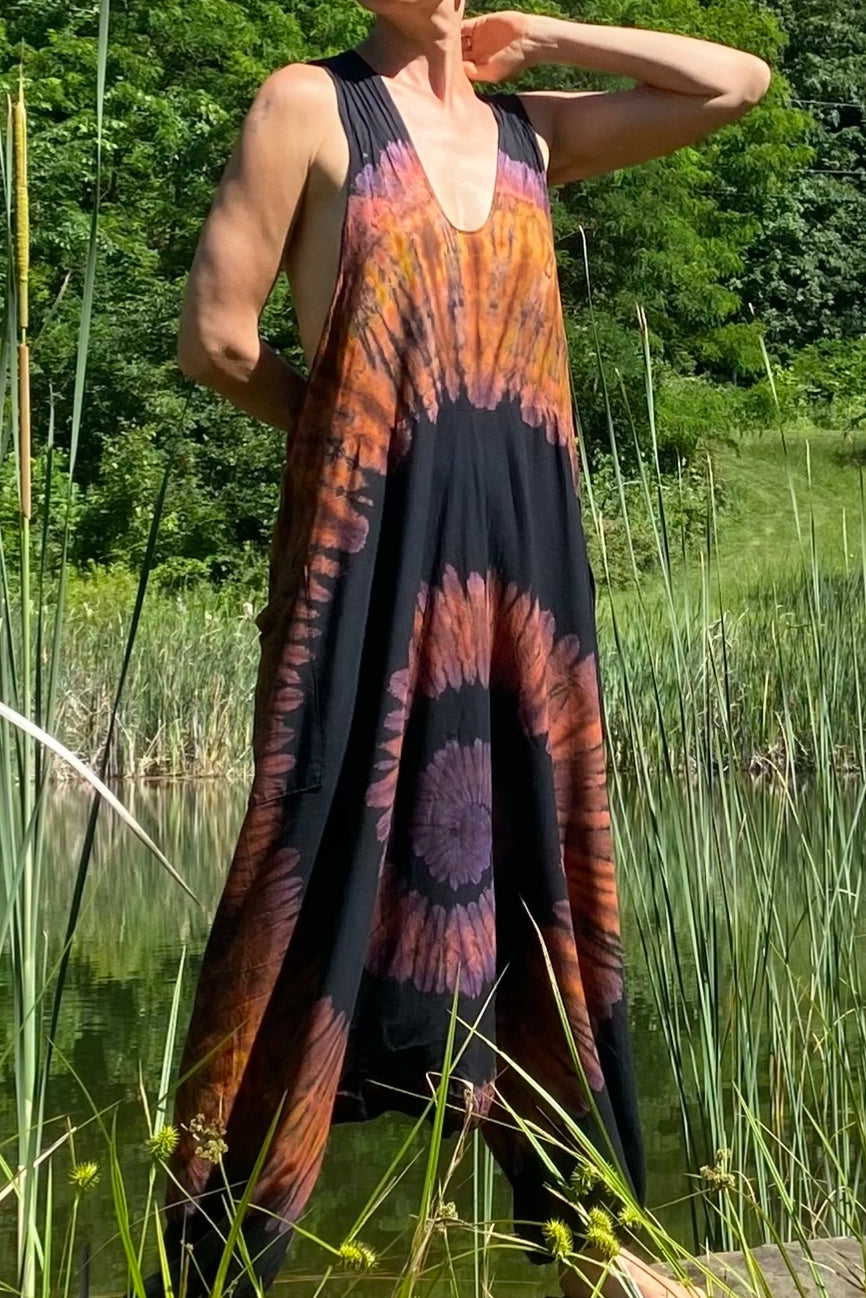 Purple Orange Swirl Jumpsuit