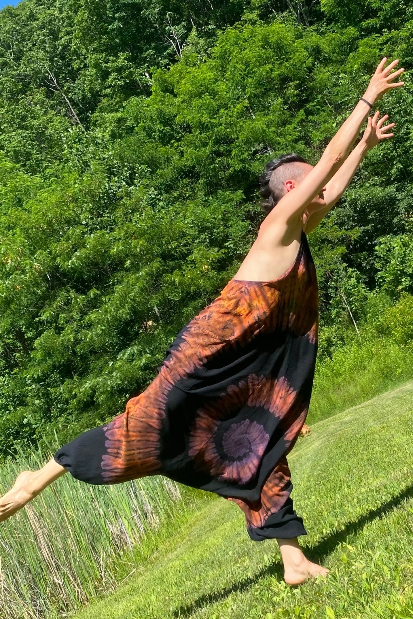 Purple Orange Swirl Jumpsuit