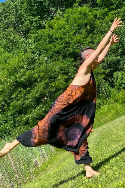 Purple Orange Swirl Jumpsuit