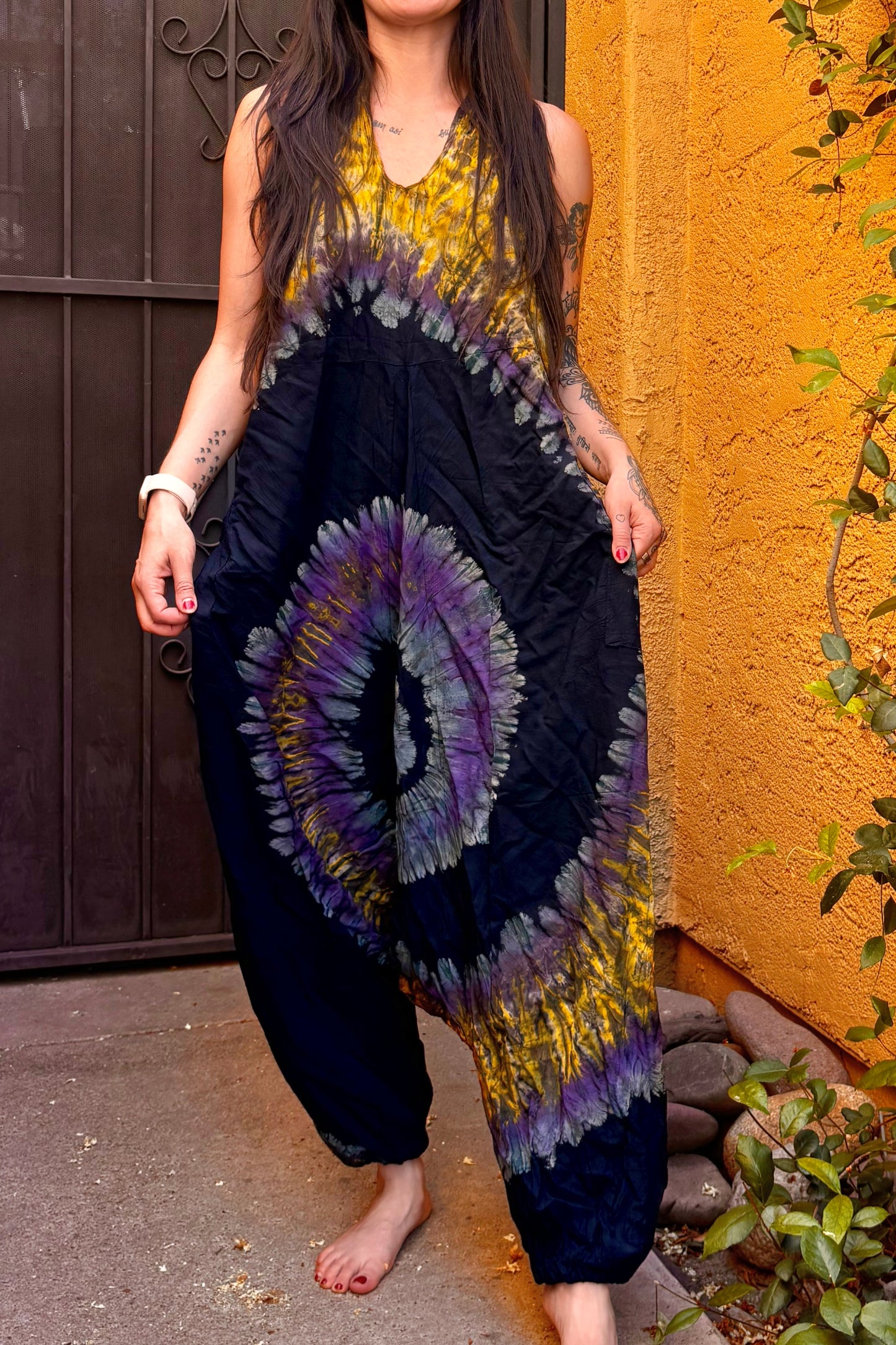 Blue Yellow Swirl Jumpsuit