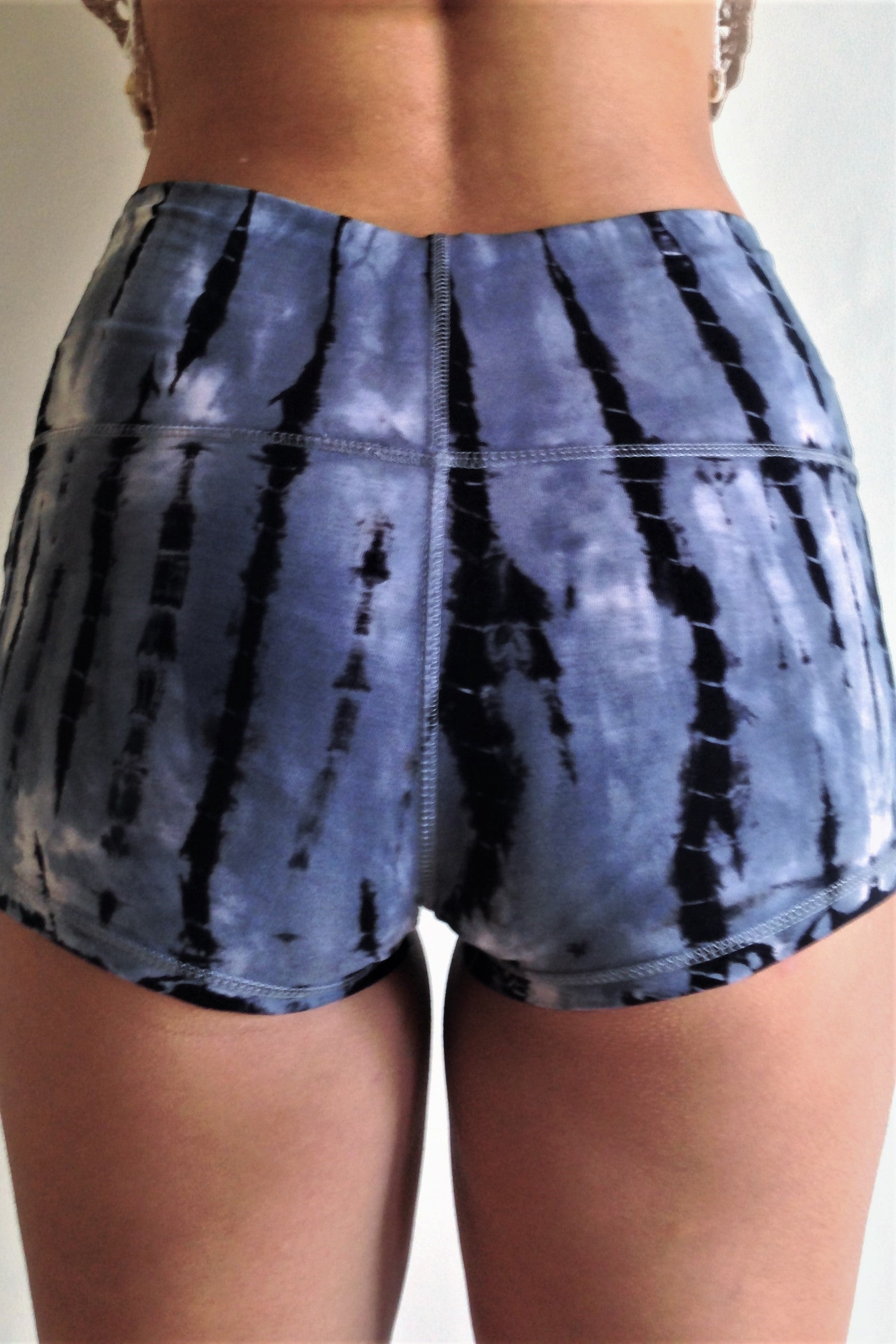 Sodalite Tie Dye Yoga Shorts by Lotus Tribe Clothing